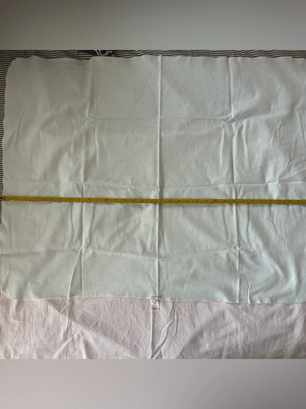 Carter's Mint Green and Gray Baby Blanket